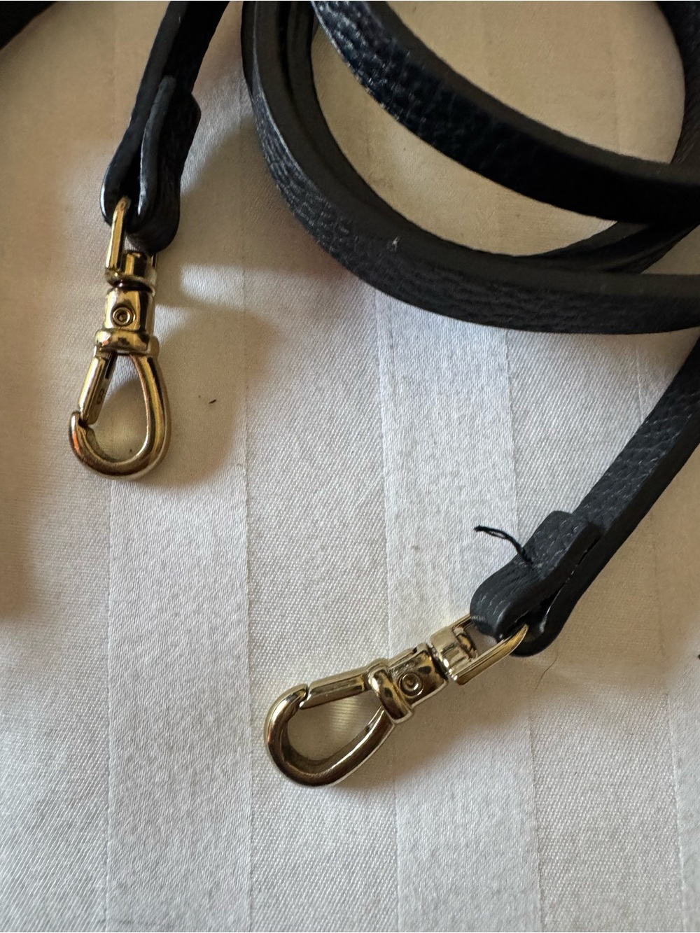 Bandolier Emma Black Leather Phone Crossbody Case, Gold Hardware-iPhone 13pro - Picture 3 of 9